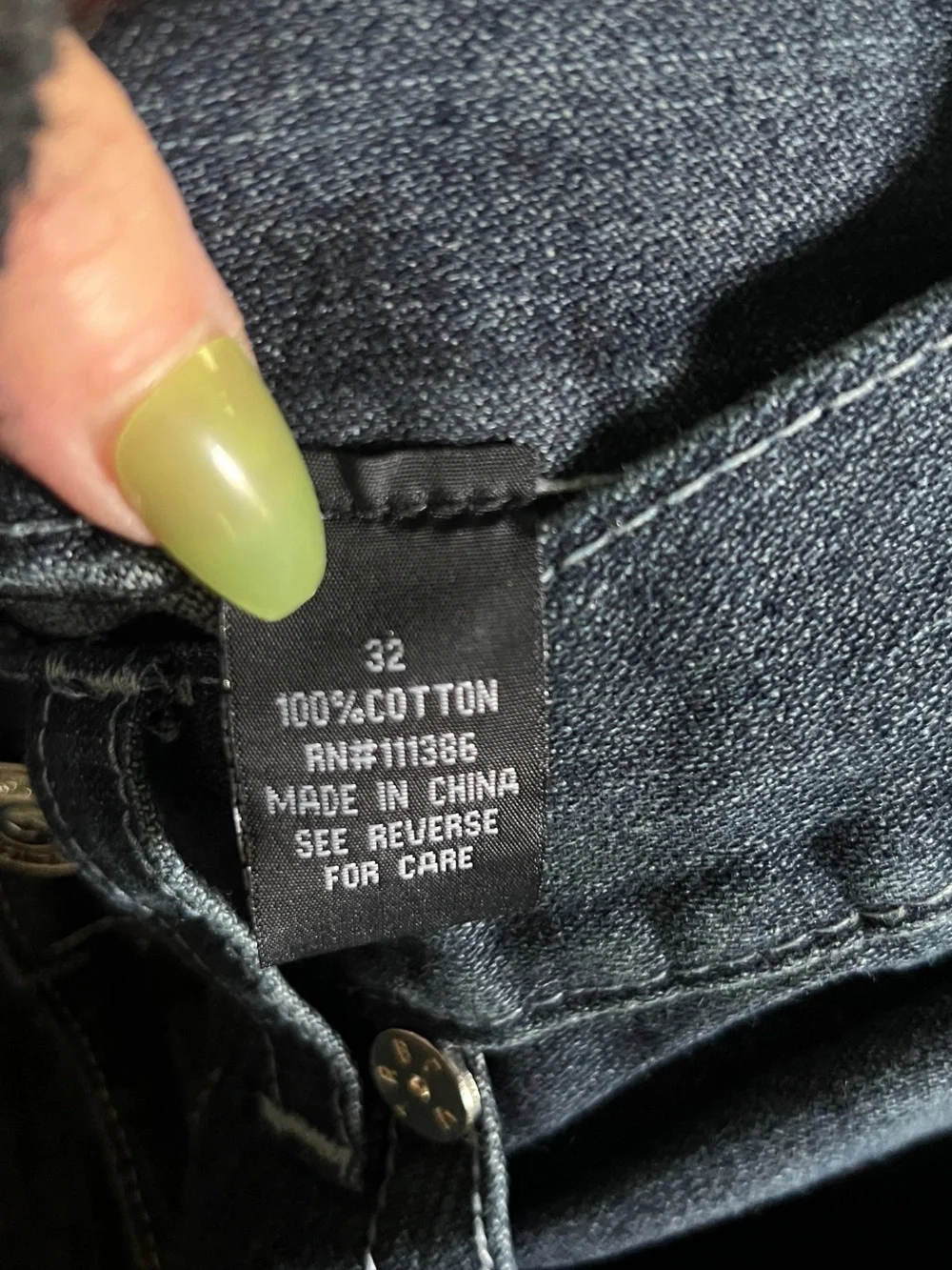 True Religion Men’s 32x32 Button Fly Bootcut Blue Jeans